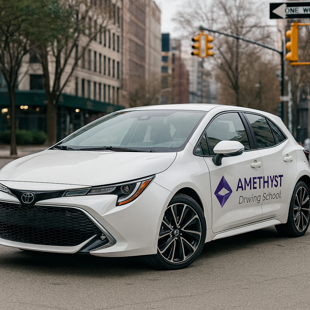 Instructor helping student prepare for New York road test
